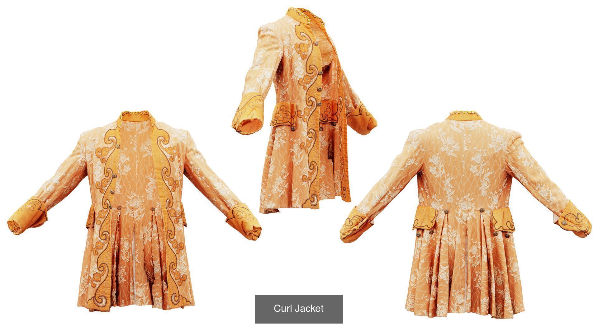 32 Historic 1600s Clothing items 3D Model Collection_20