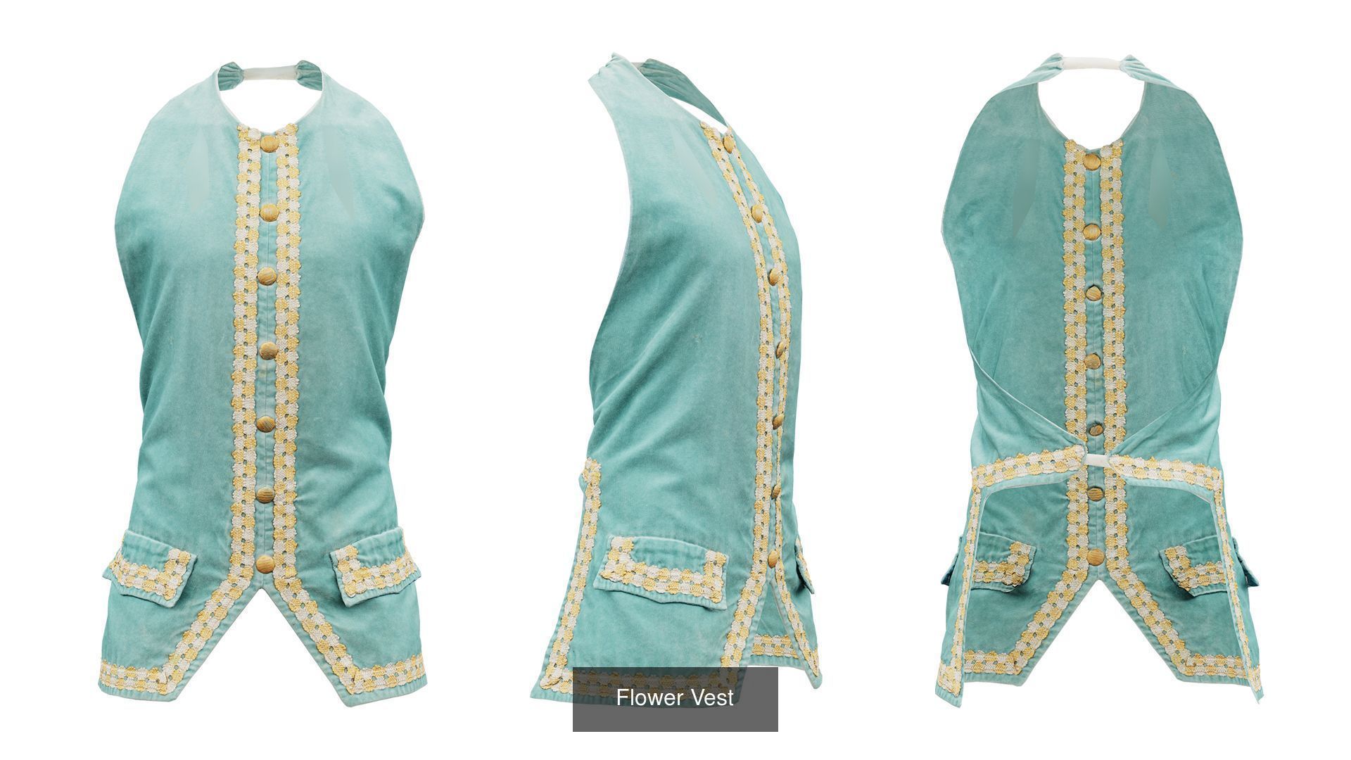 32 Historic 1600s Clothing items 3D Model Collection_16