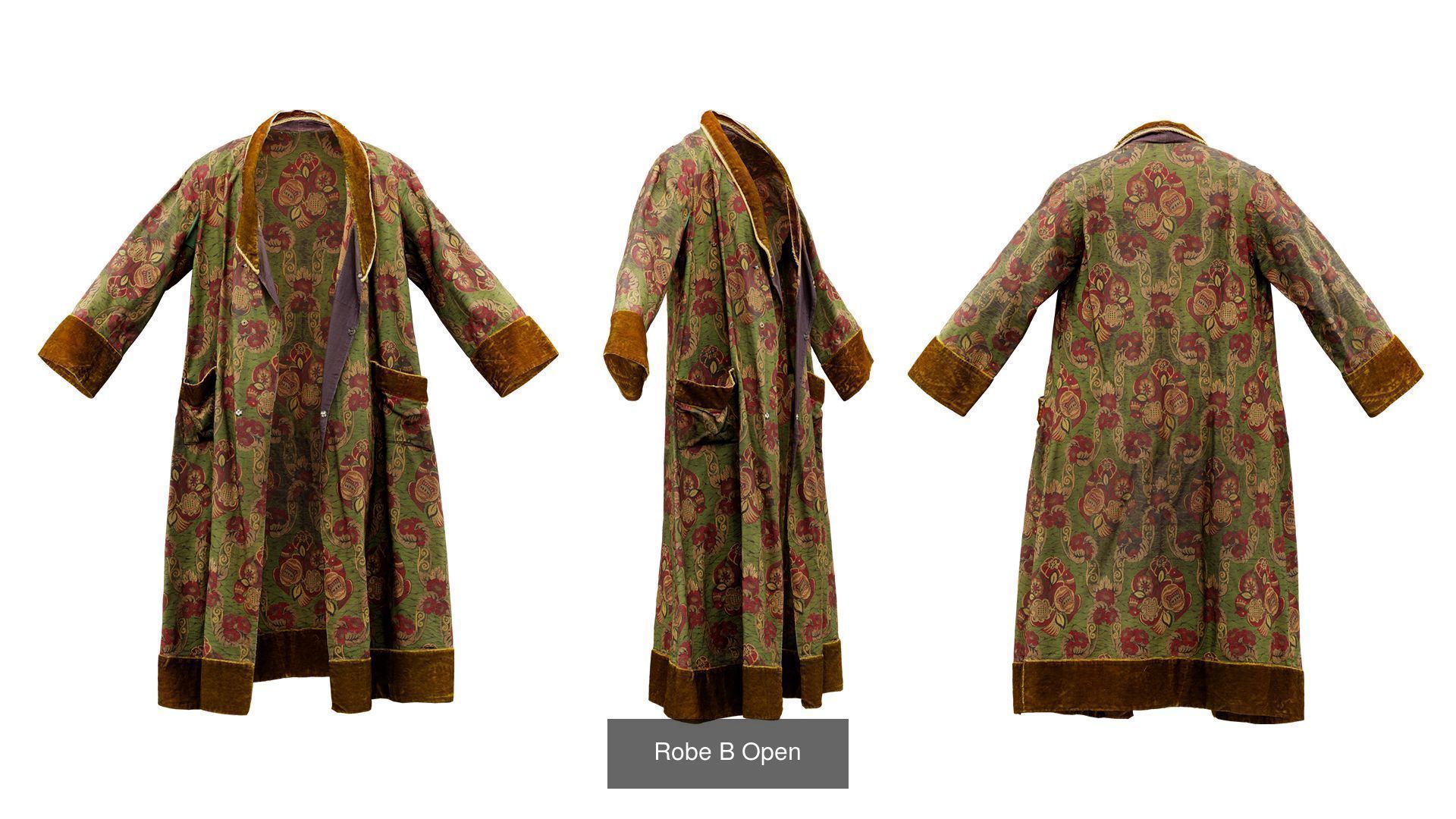 32 Historic 1600s Clothing items 3D Model Collection_26