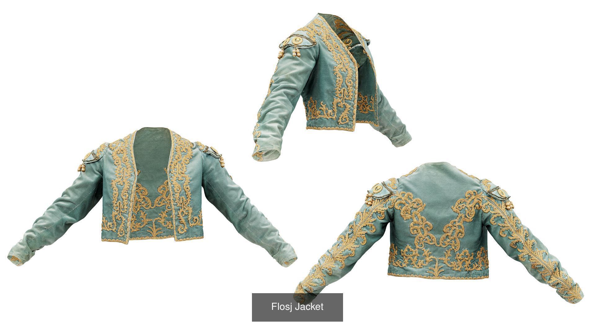 32 Historic 1600s Clothing items 3D Model Collection_5