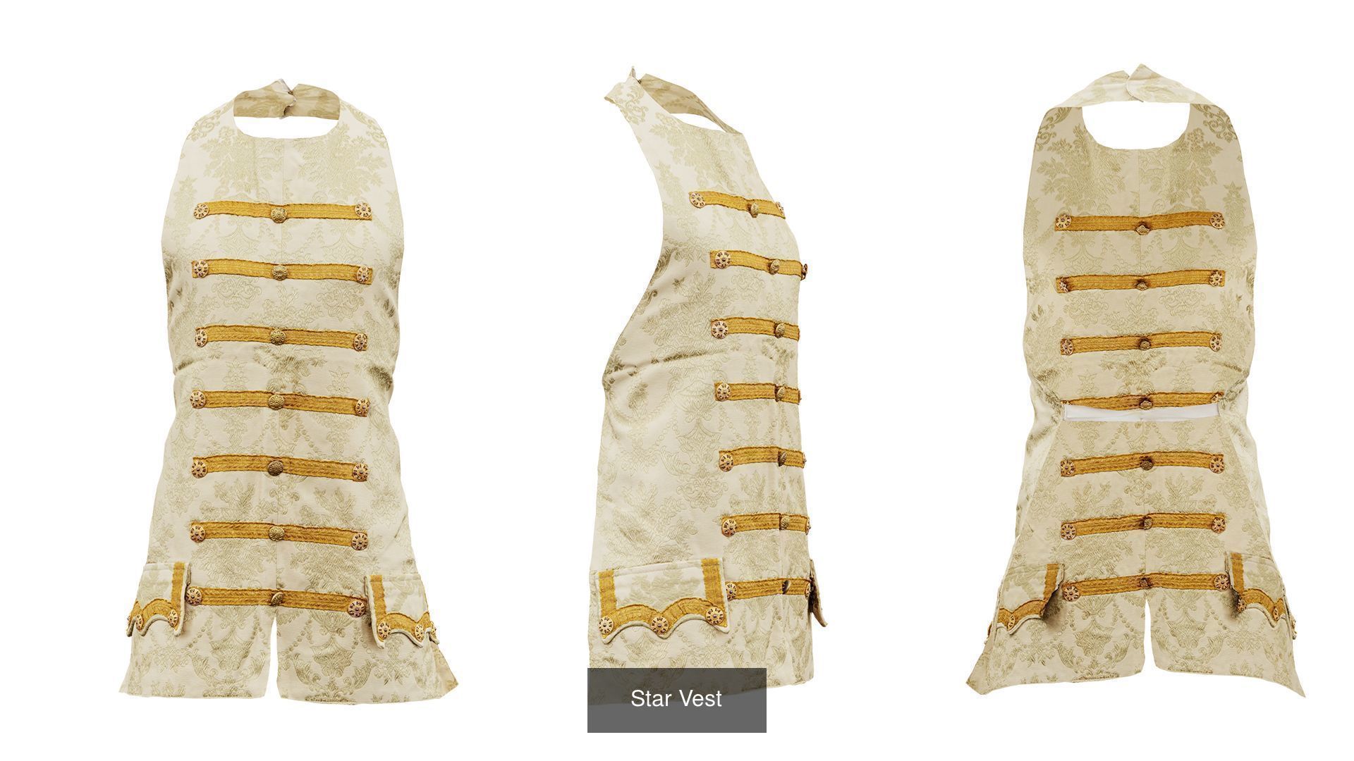 32 Historic 1600s Clothing items 3D Model Collection_22