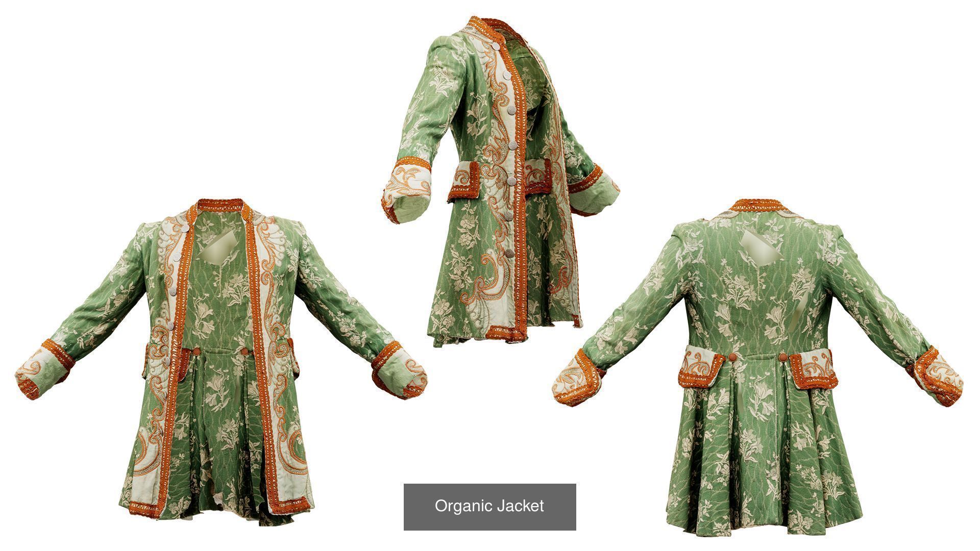 32 Historic 1600s Clothing items 3D Model Collection_31