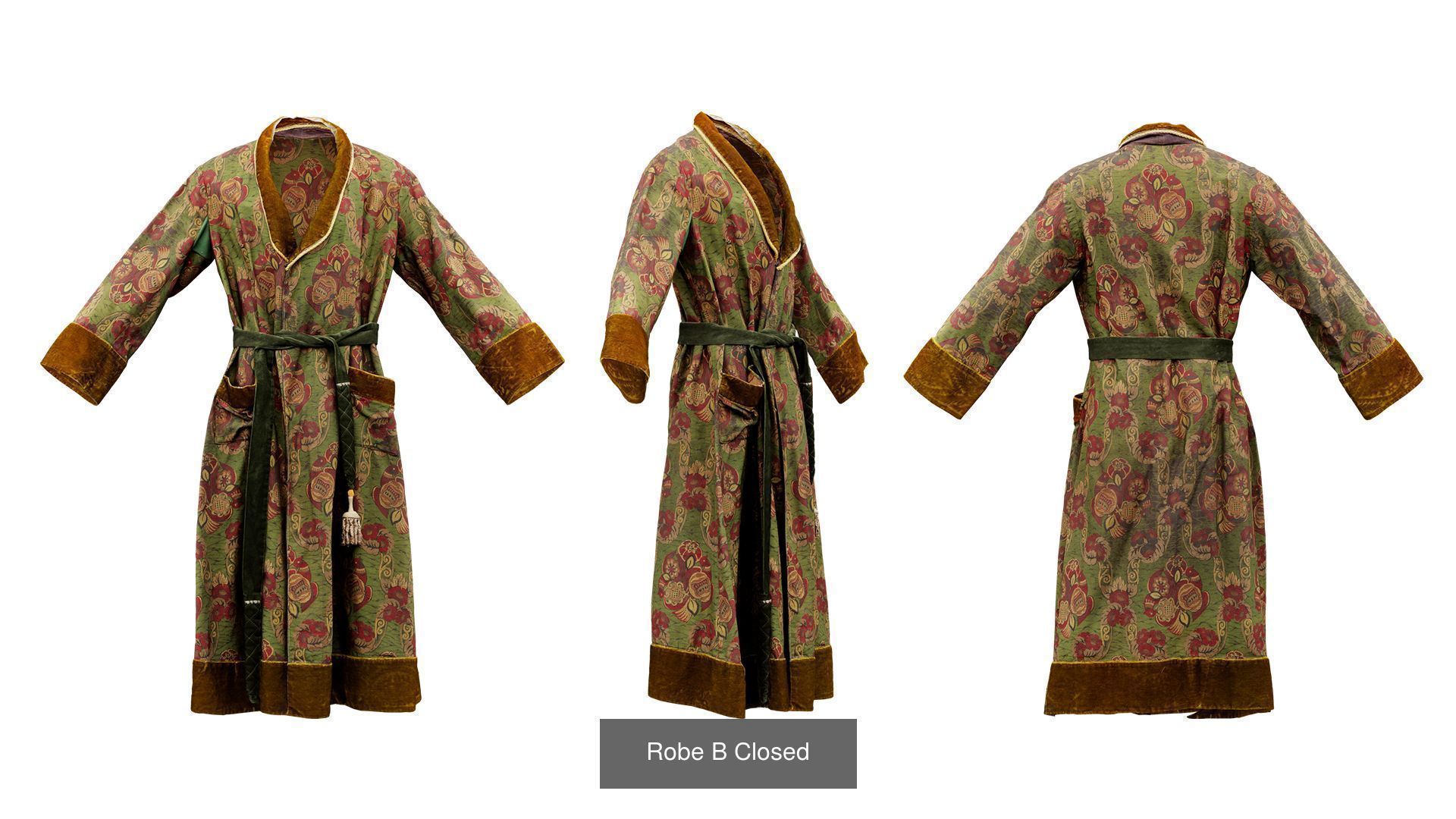 32 Historic 1600s Clothing items 3D Model Collection_27