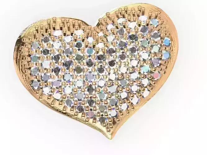 heart pendant stl verified 3D print model