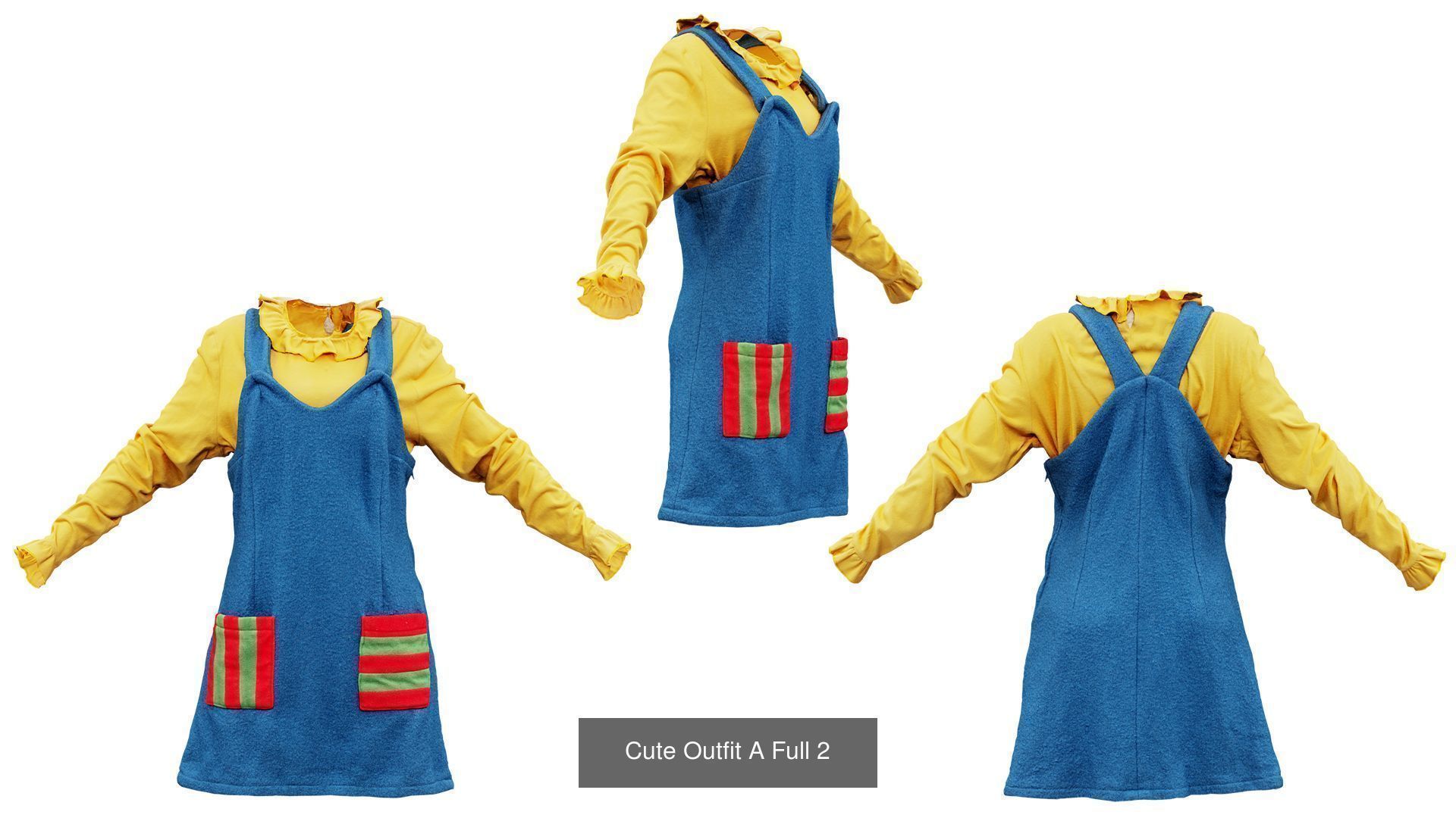 72 3D Scanned Full Body Clothing items 3D Model Collection_29