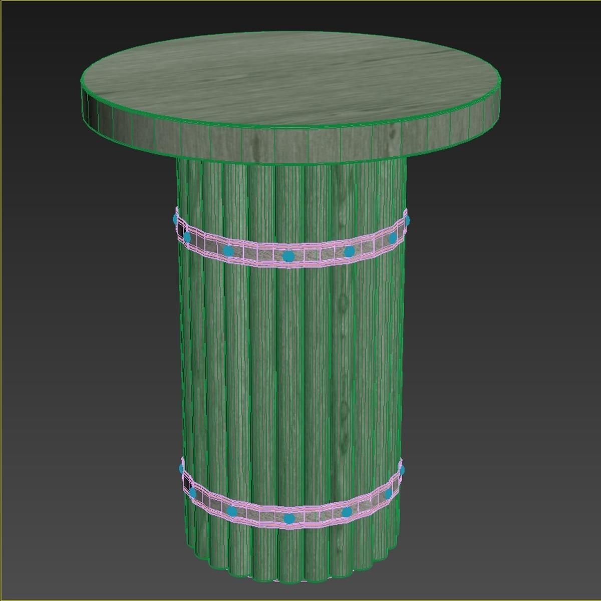 Palecek Cardiff Side Table 3D model_5