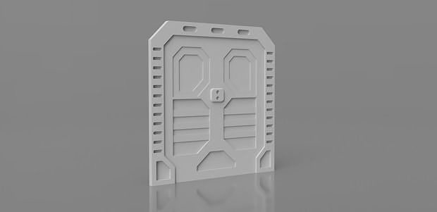 Sci-Fi Themed door 3D print model