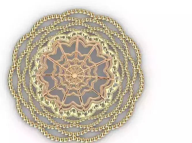 Turkish design flower pendant stl verified