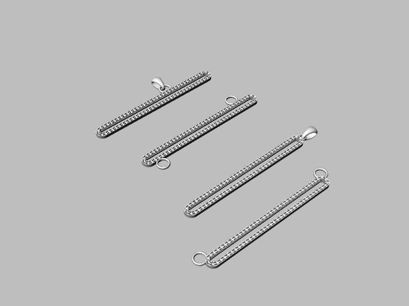 Diamond pendant 4 types stl veridied 3D print model_13