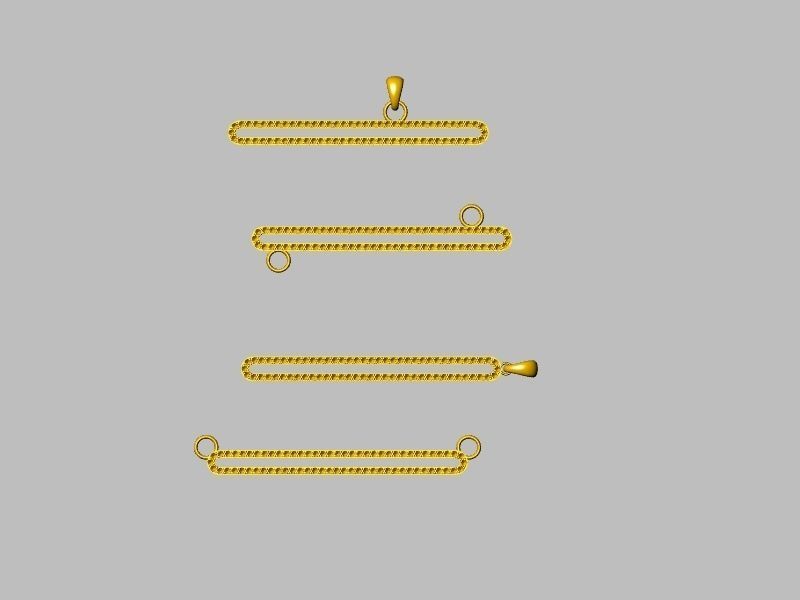 Diamond pendant 4 types stl veridied 3D print model_15