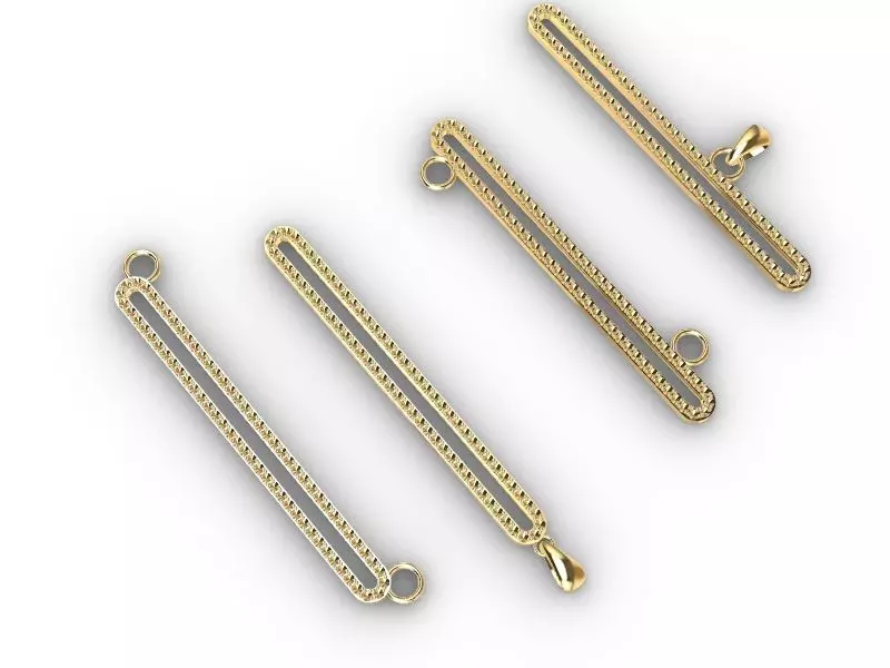 Diamond pendant 4 types stl veridied 3D print model_0