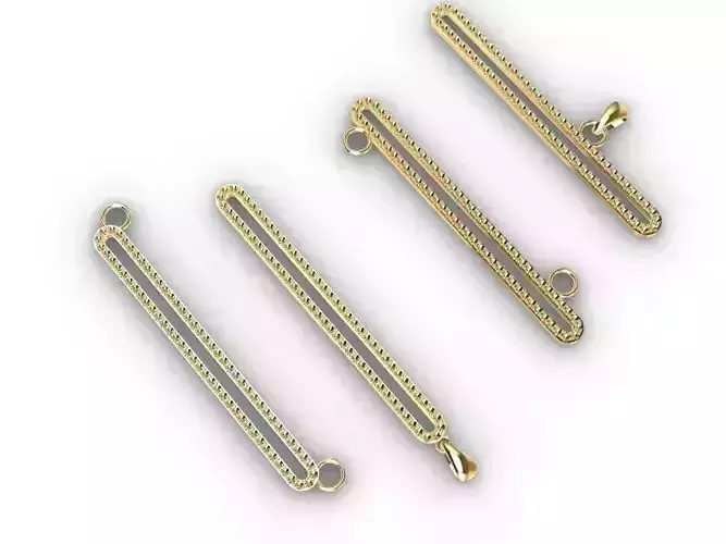 Diamond pendant 4 types stl veridied