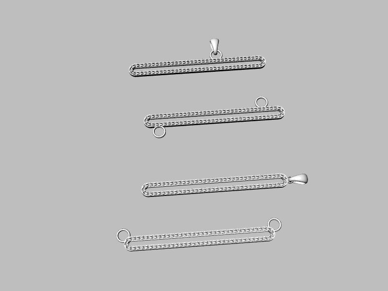 Diamond pendant 4 types stl veridied 3D print model_12