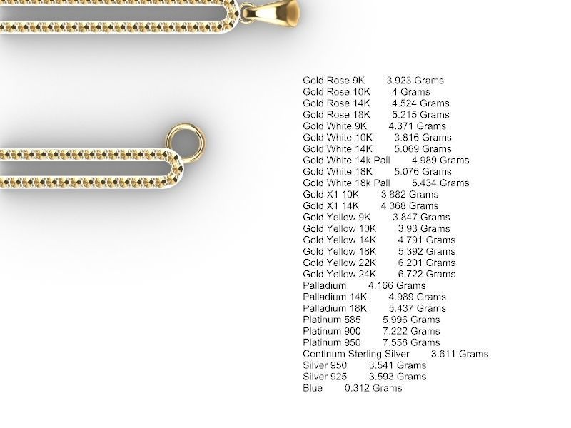 Diamond pendant 4 types stl veridied 3D print model_21