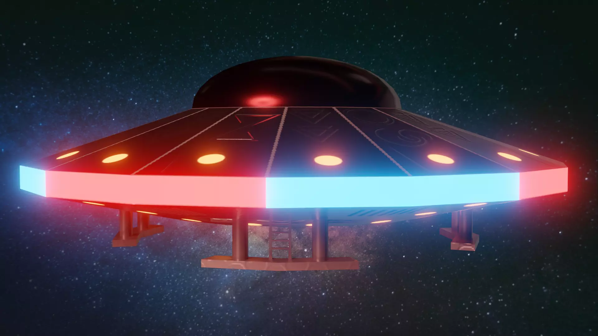 Flying Saucer- Low Poly Low-poly 3D model