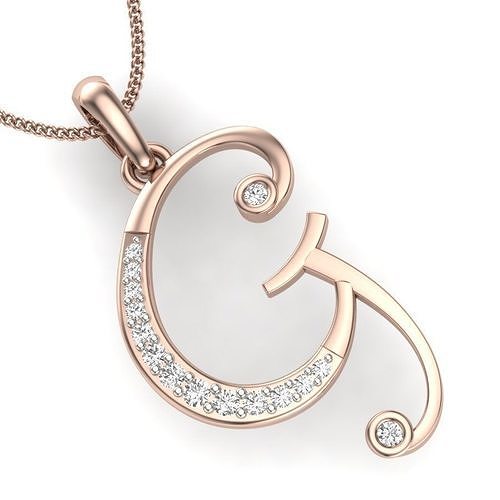 Gold G Pendant 3D print model