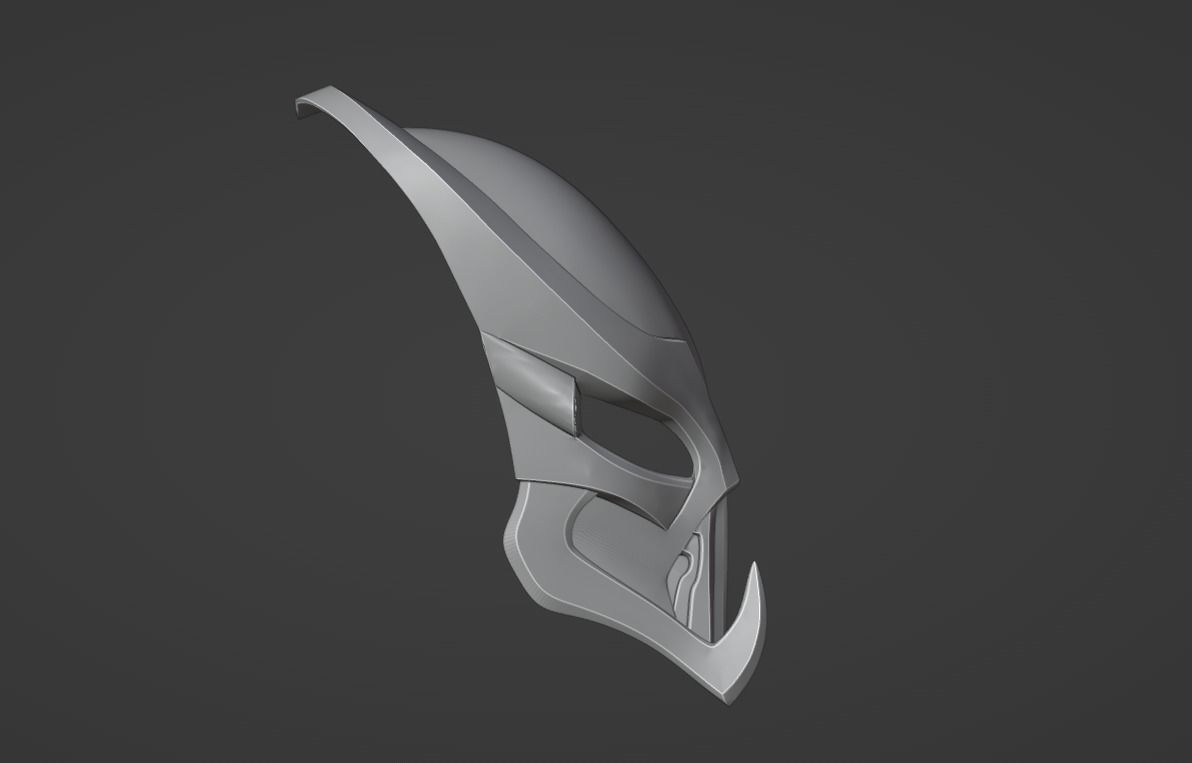 Predator Saber mask 3D print model_12