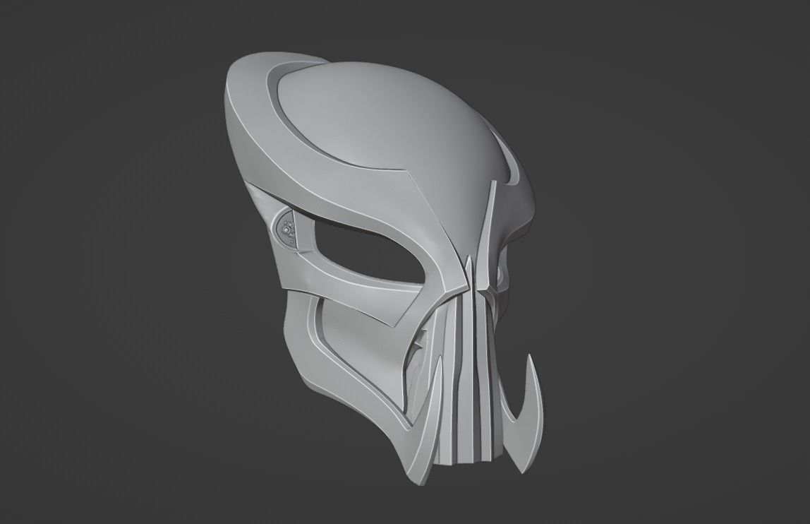 Predator Saber mask 3D print model_13
