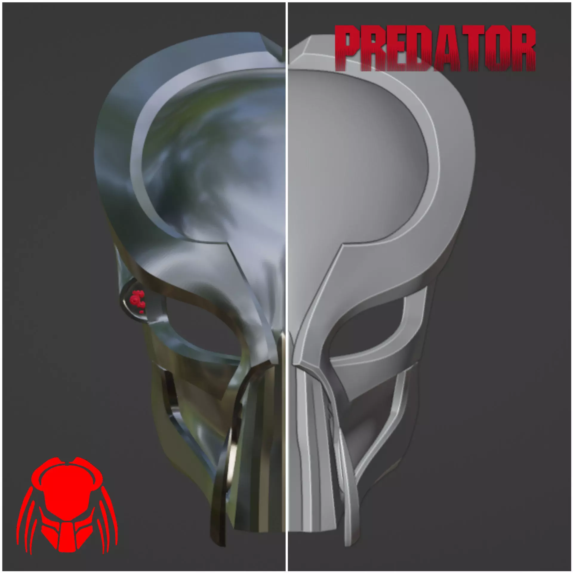Predator Saber mask 3D print model_0