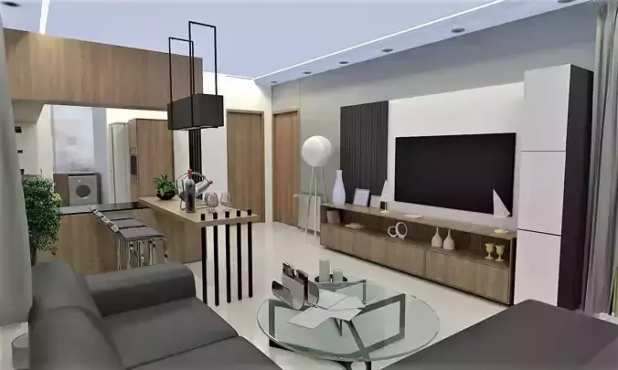 KITCHEN modern living room and