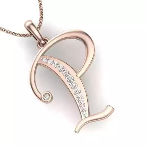 diamond P pendant for women 