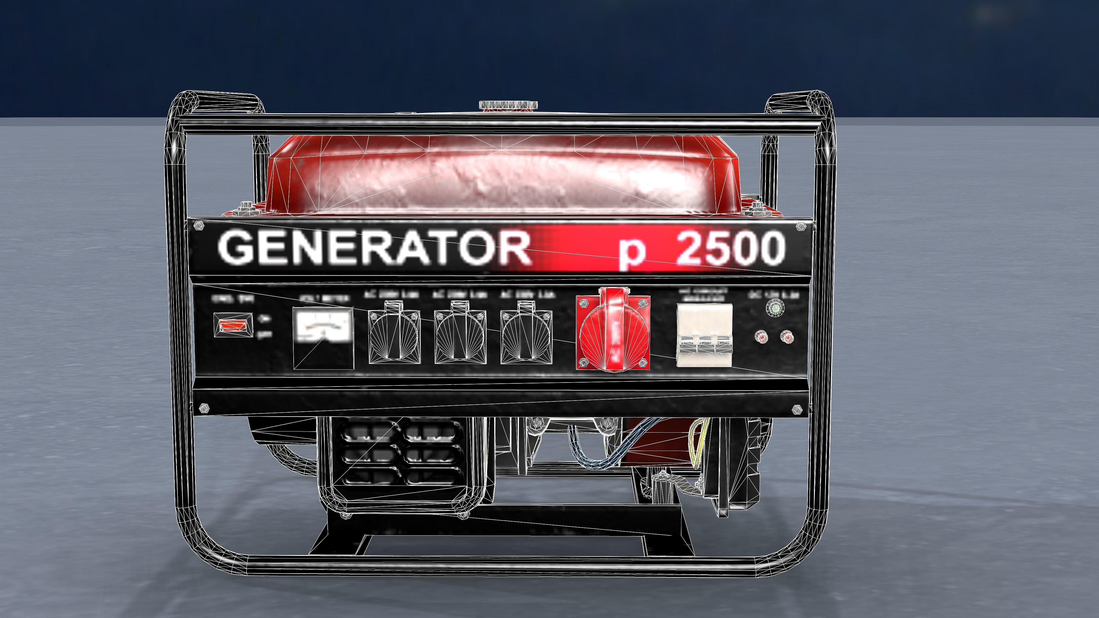 GENERATOR for sims Low-poly 3D model_6