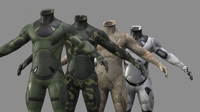 Ratnik R-130 Body Male Low-poly 3D model