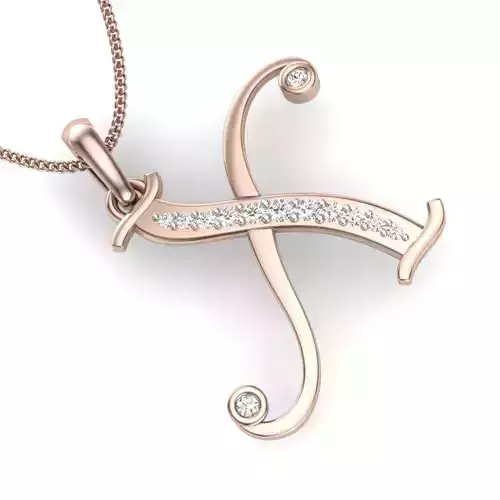 X pendant for women