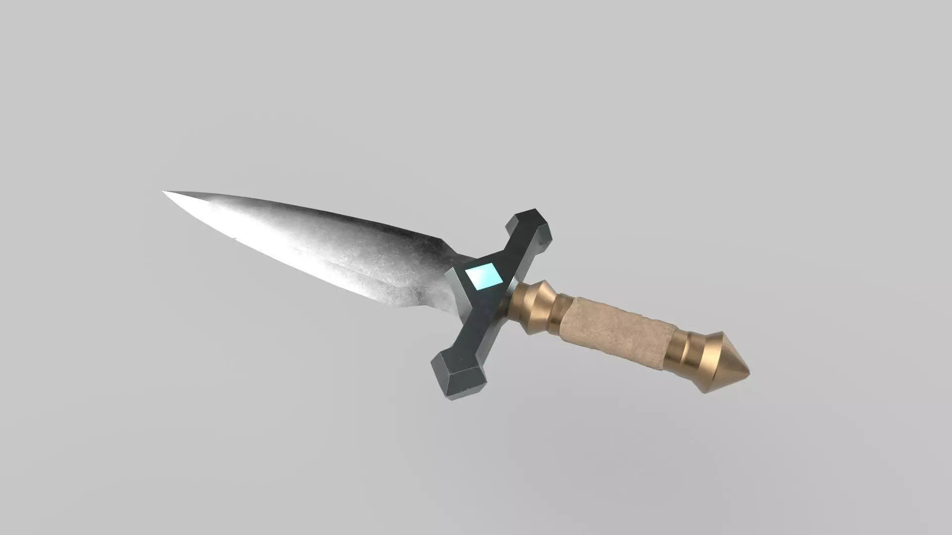 Dagger sword Low-poly 3D model_0