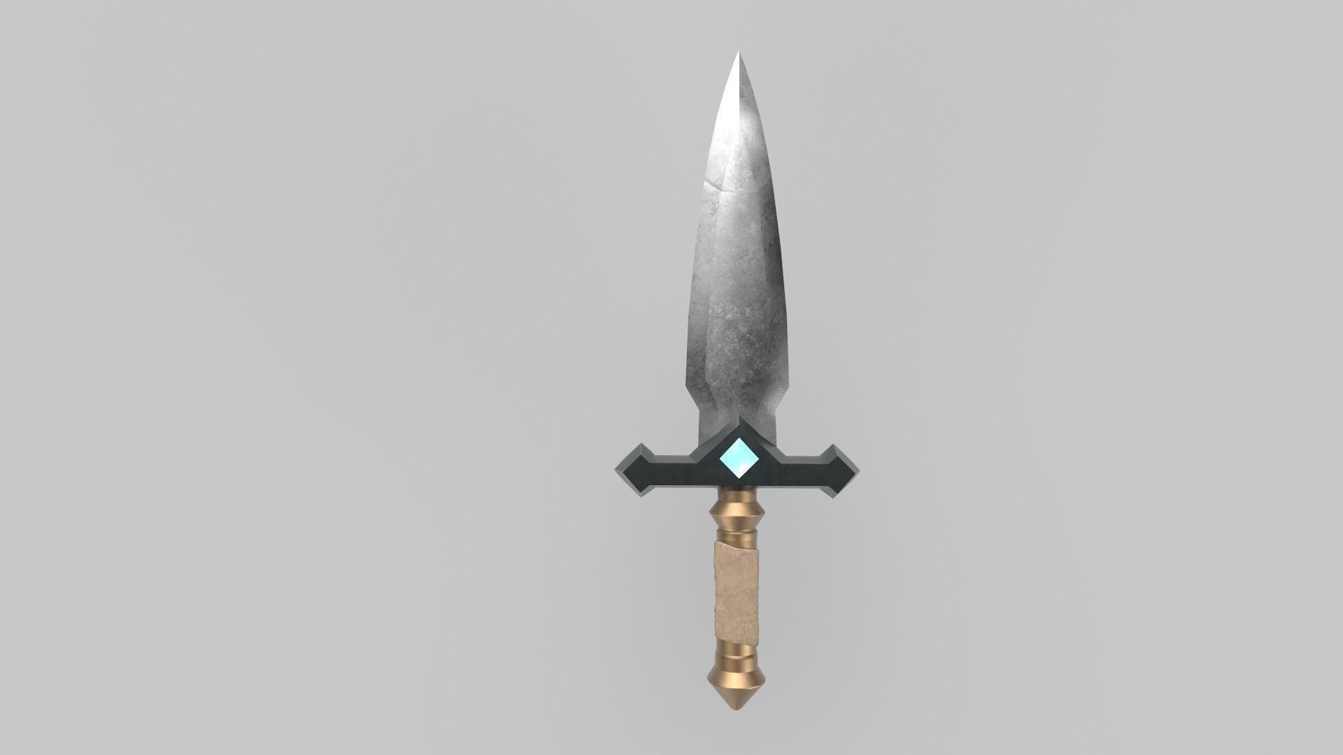 Dagger sword Low-poly 3D model_1