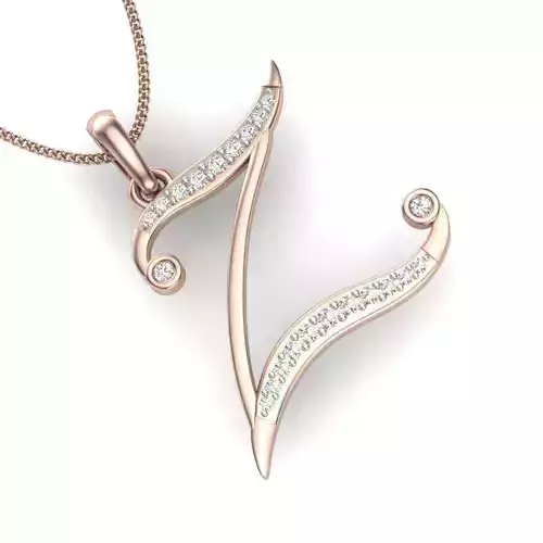 diamond Z pendant for women 