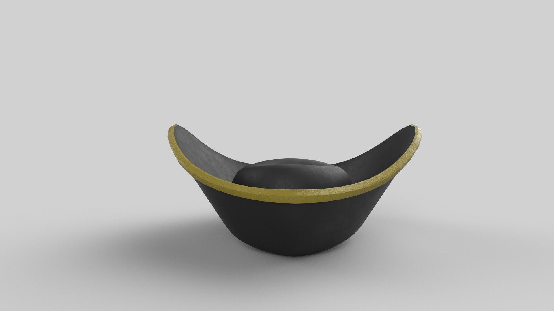 Pirate hat Low-poly 3D model_3