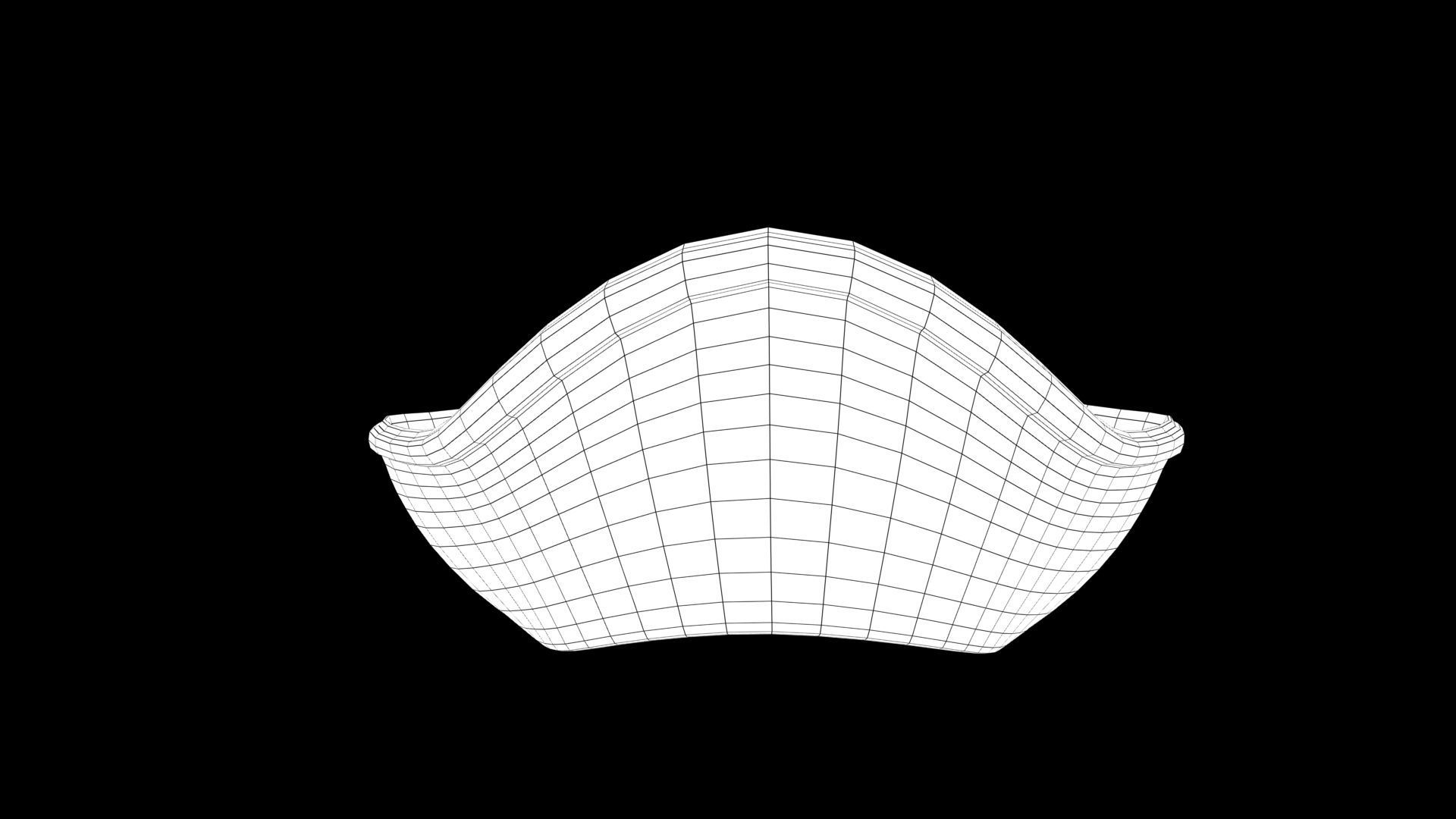 Pirate hat Low-poly 3D model_5