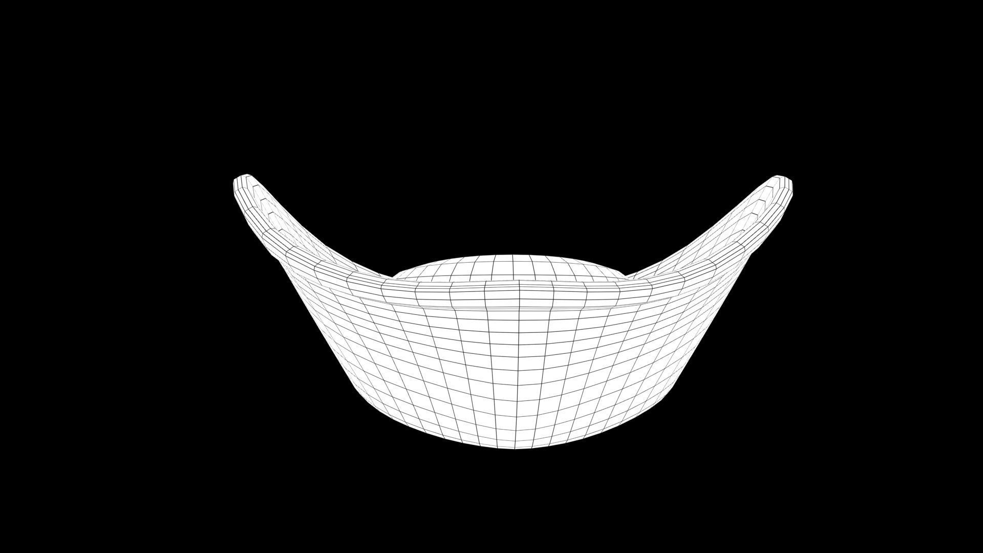 Pirate hat Low-poly 3D model_8