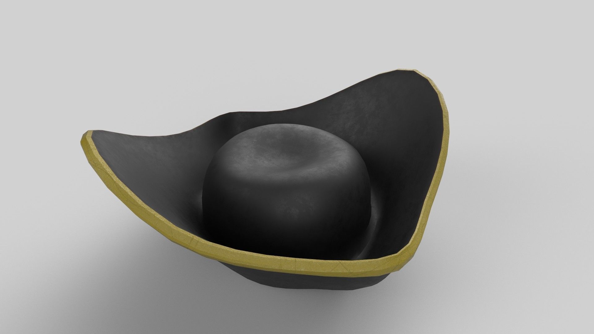 Pirate hat Low-poly 3D model_4