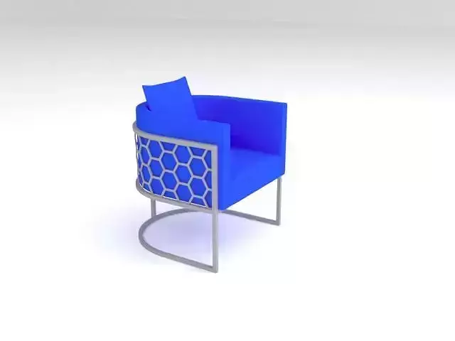 Blue Metal Chair