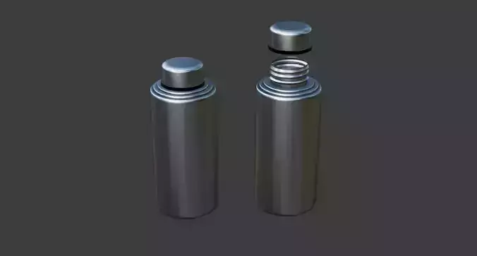 Storage Steel Water Bottle 3D Model