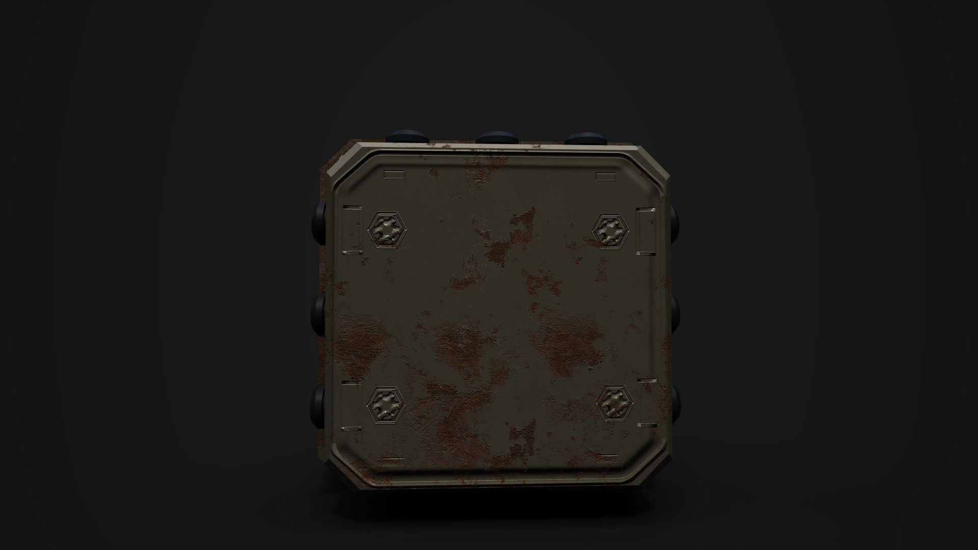 Small Power Box Electric Low-poly 3D model_1