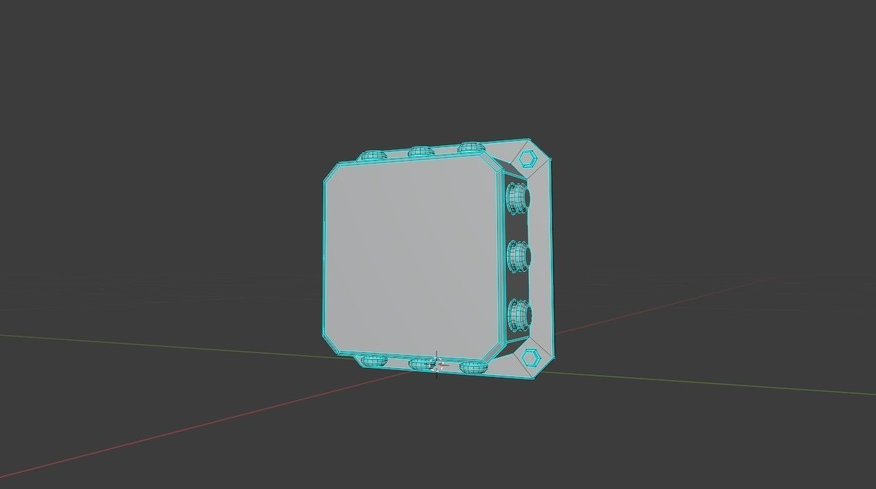 Small Power Box Electric Low-poly 3D model_11