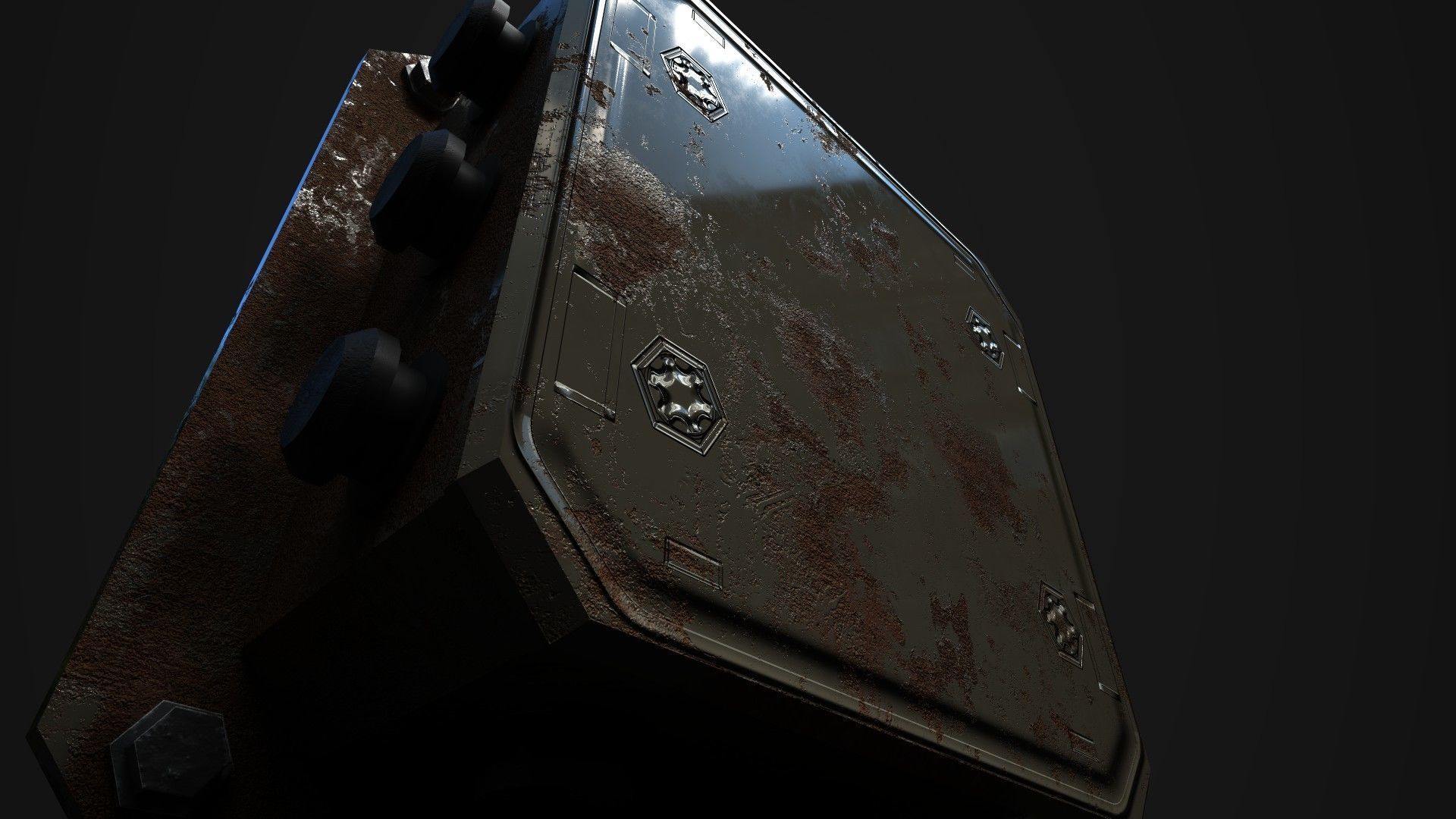 Small Power Box Electric Low-poly 3D model_5