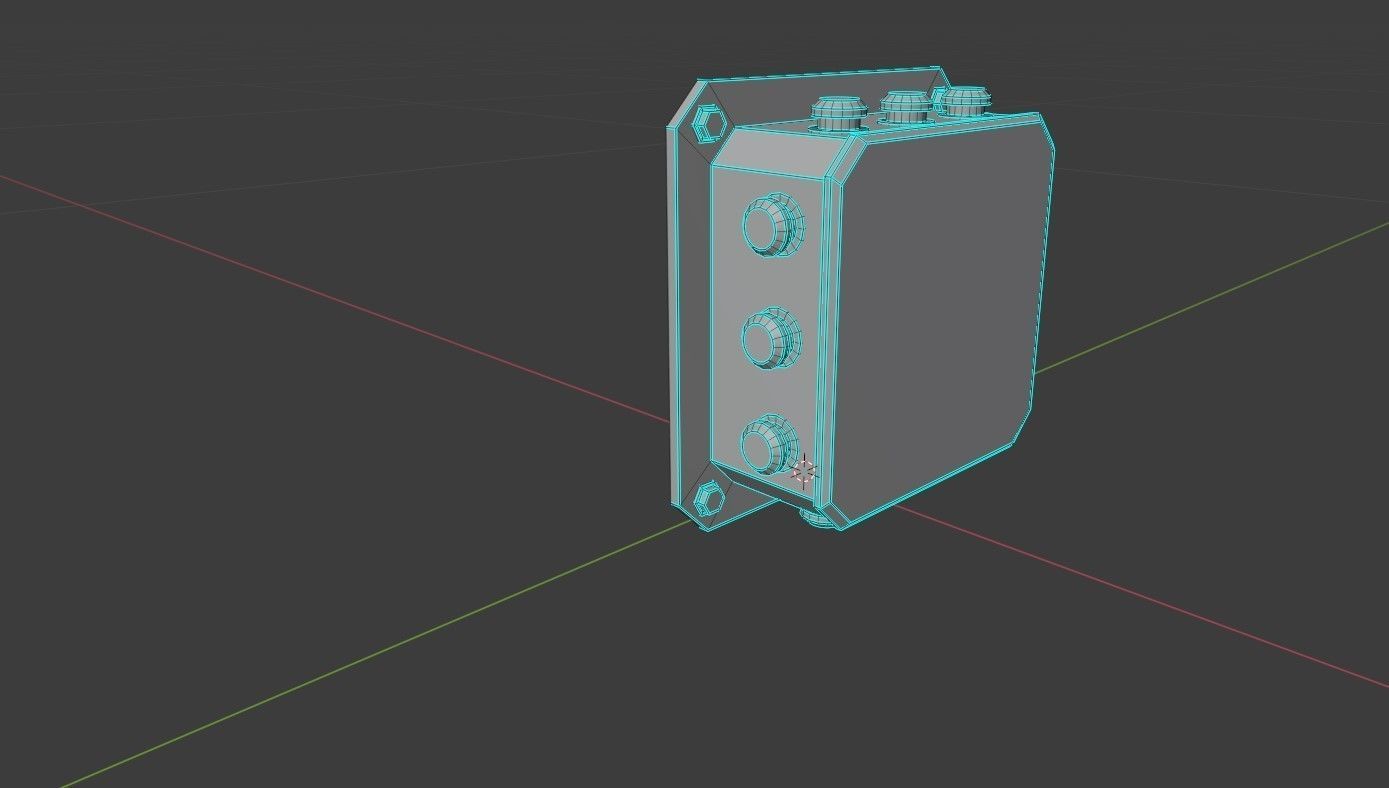 Small Power Box Electric Low-poly 3D model_13