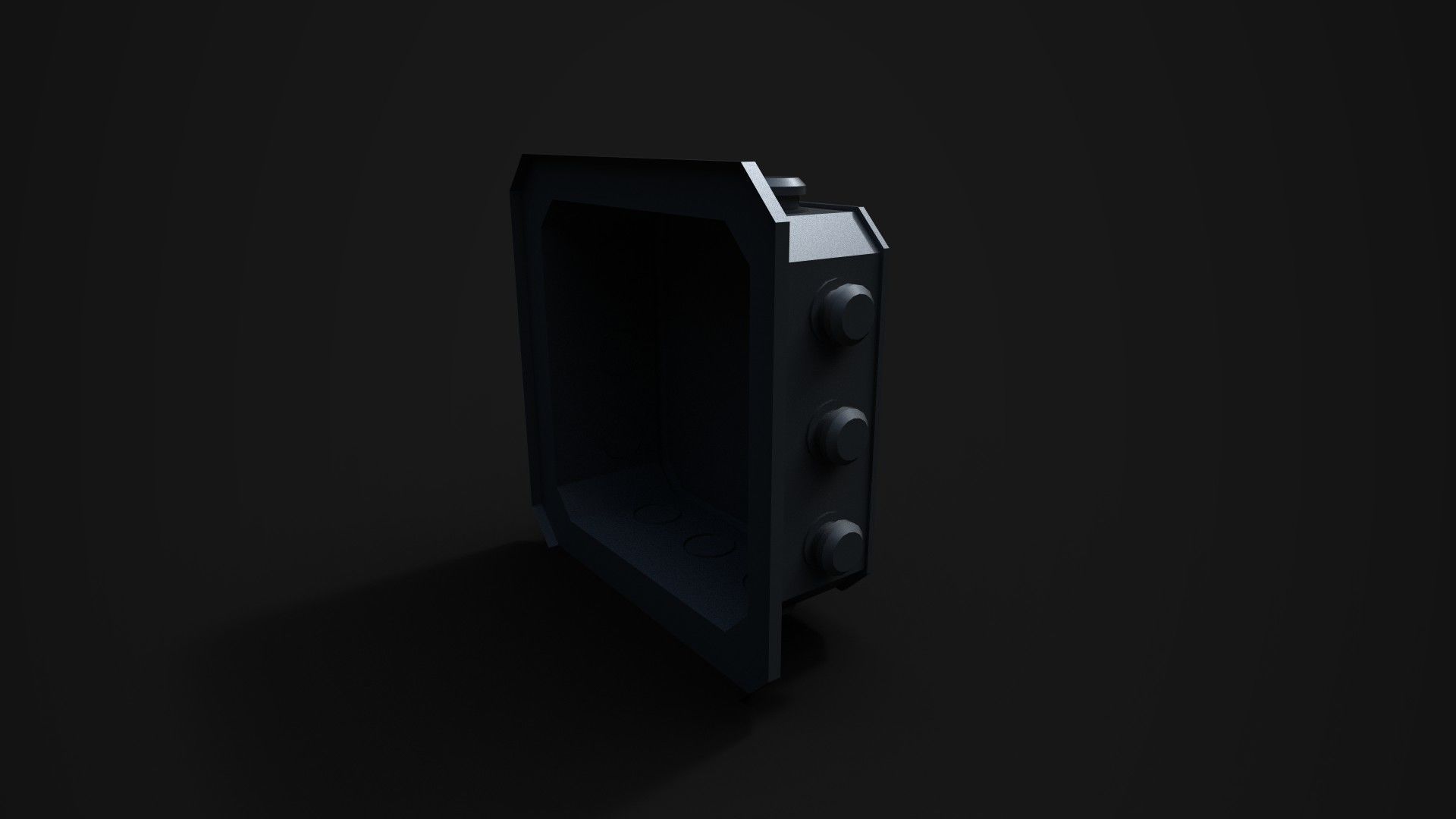 Small Power Box Electric Low-poly 3D model_10