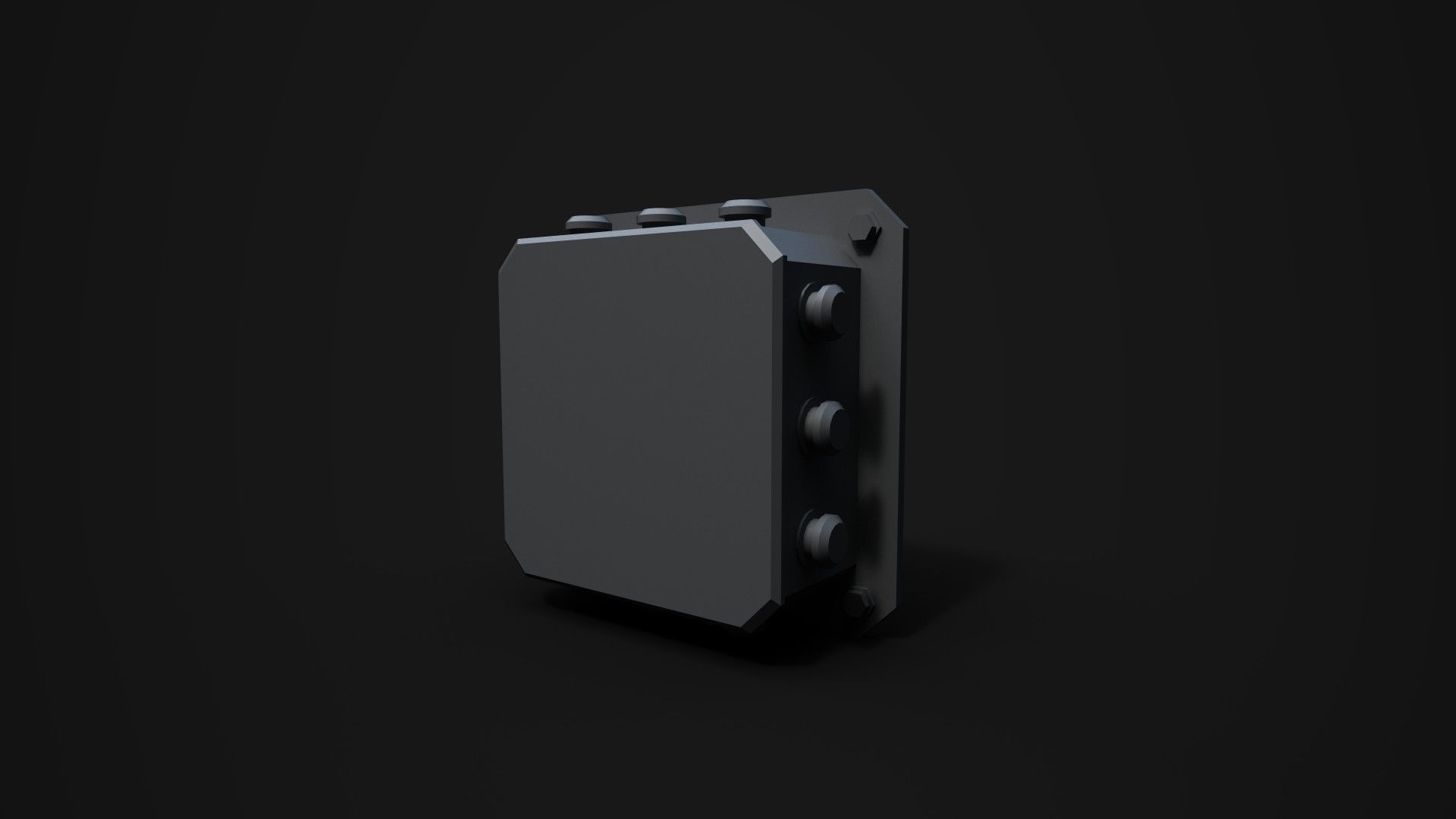 Small Power Box Electric Low-poly 3D model_6