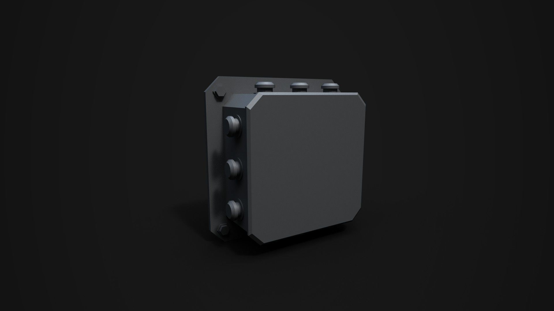 Small Power Box Electric Low-poly 3D model_8