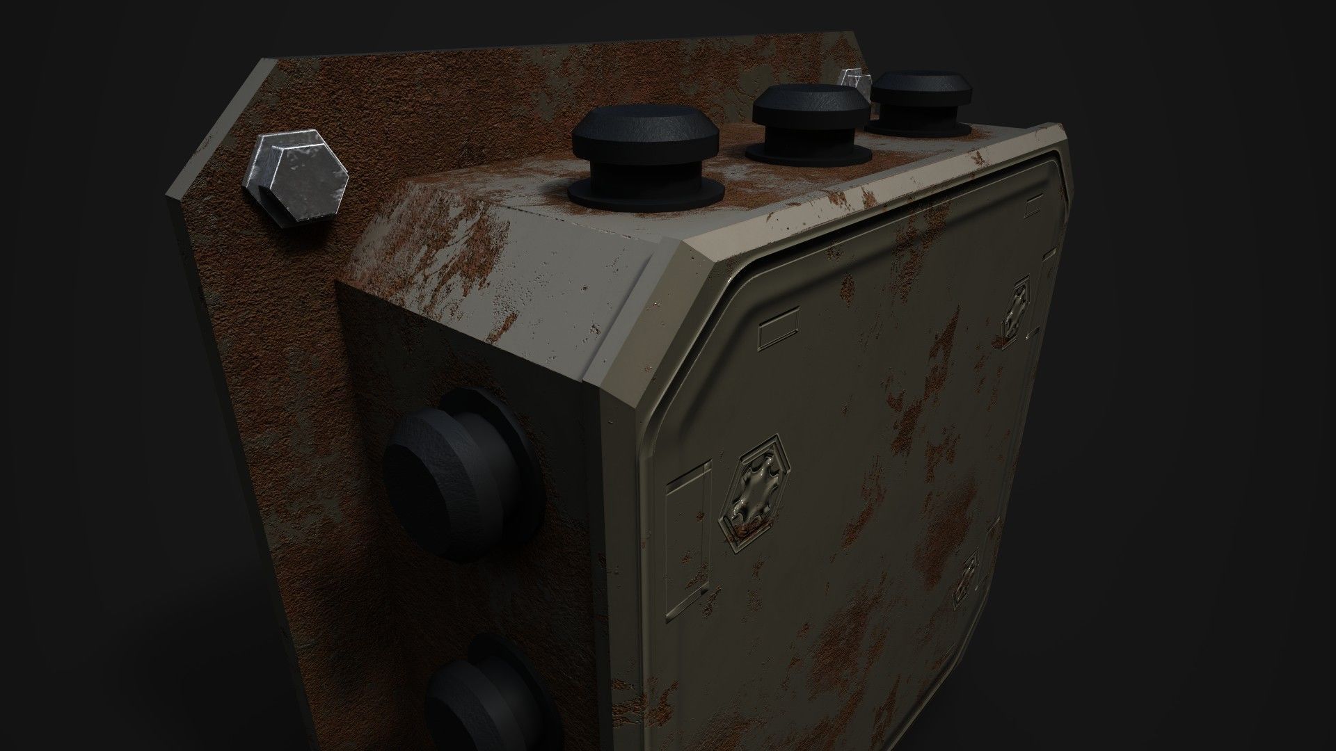 Small Power Box Electric Low-poly 3D model_4