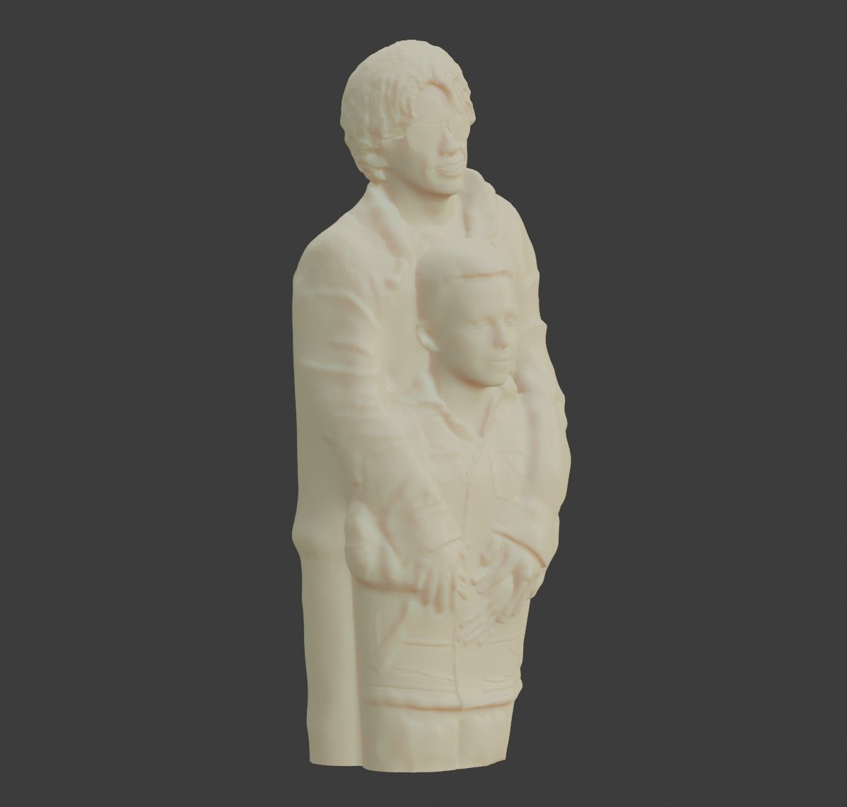 Mother Child Hugging Pose 3D print model_2