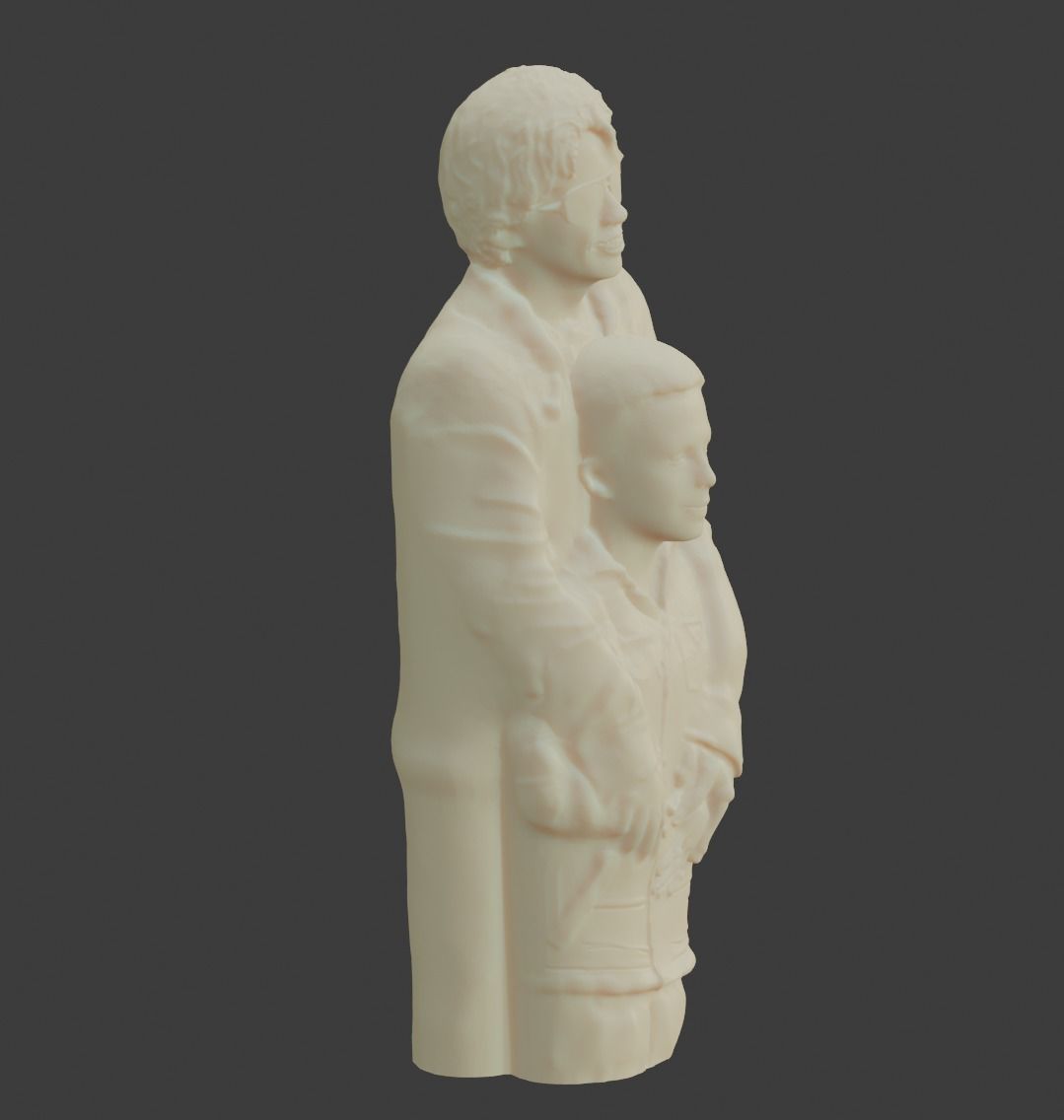 Mother Child Hugging Pose 3D print model_7