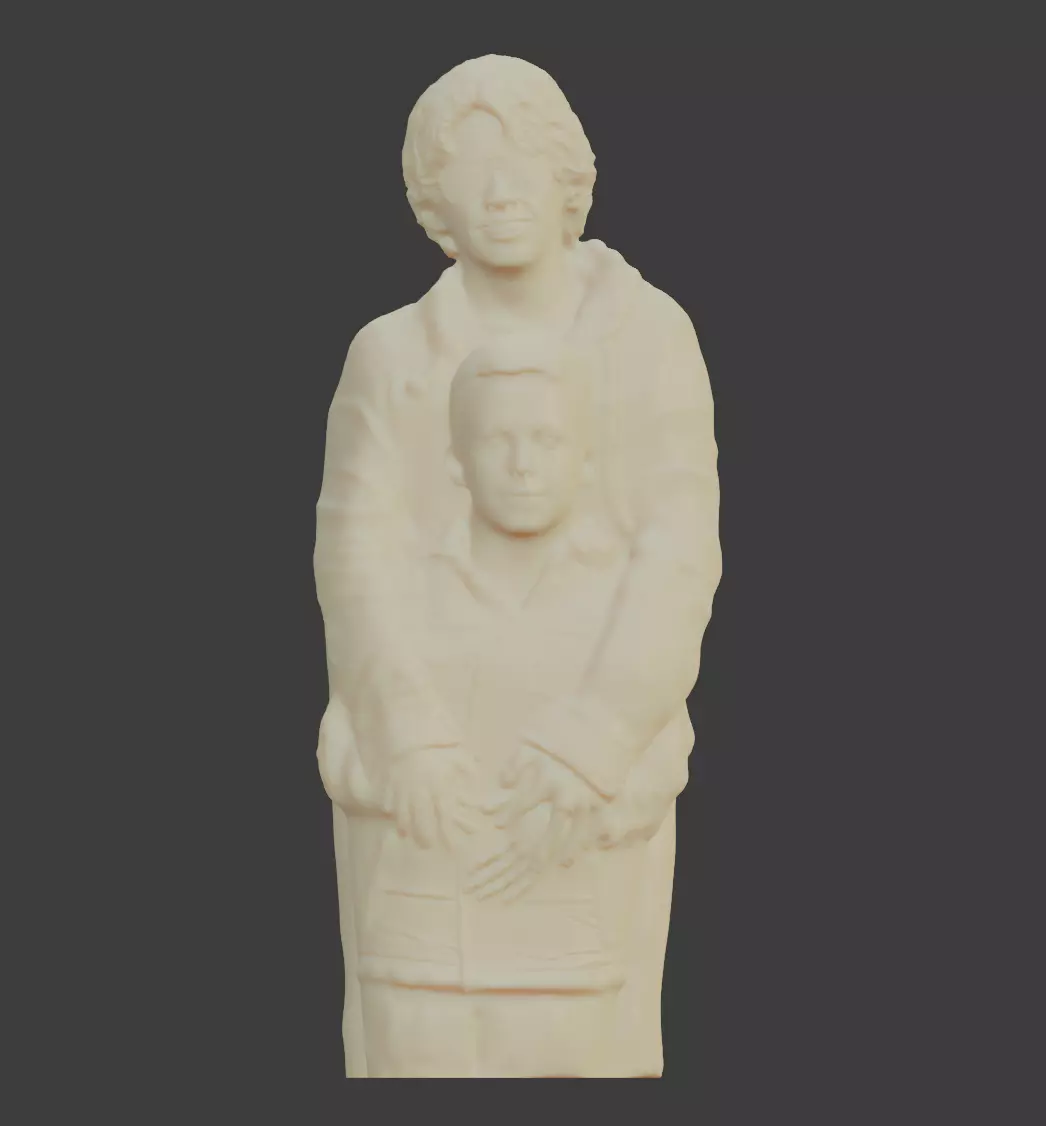 Mother Child Hugging Pose 3D print model_0