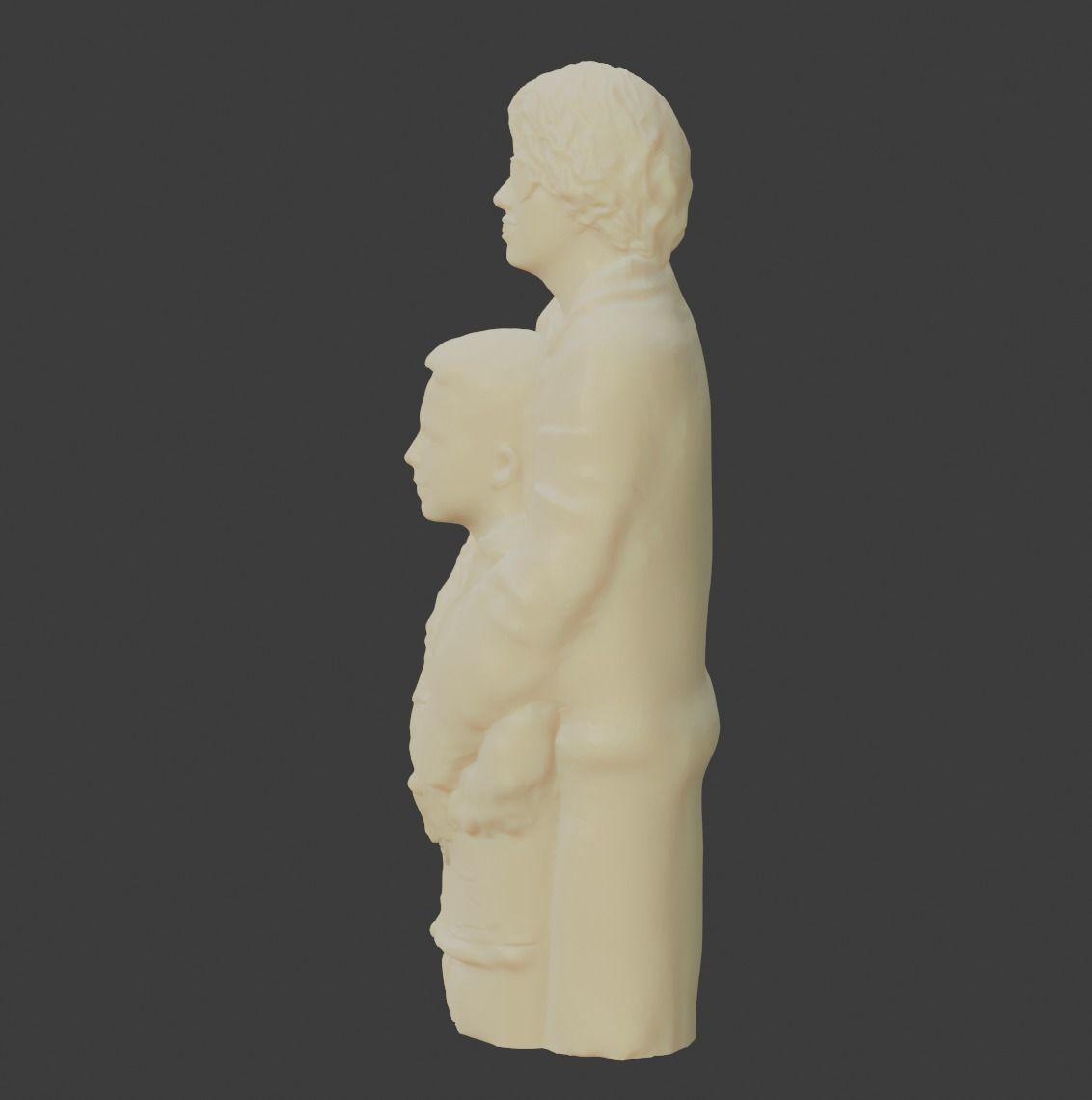 Mother Child Hugging Pose 3D print model_4