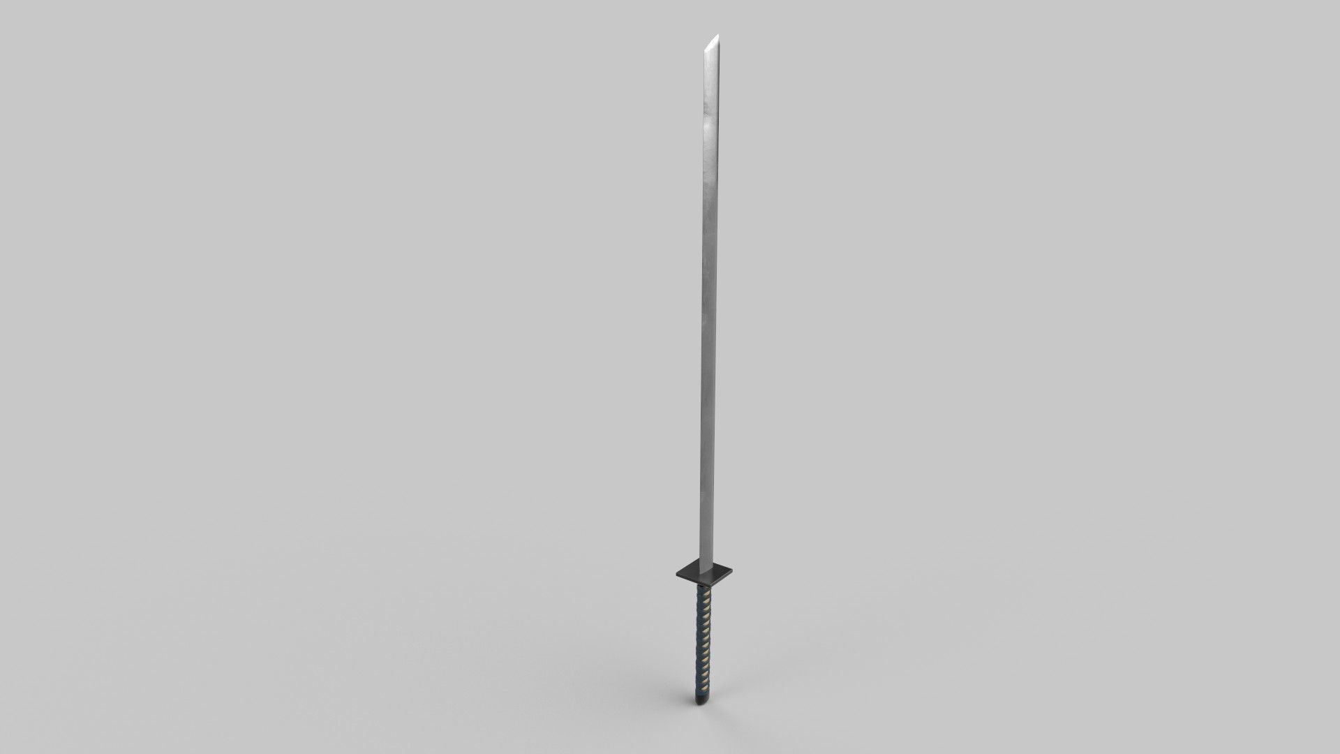 Sword samurai Low-poly 3D model_2